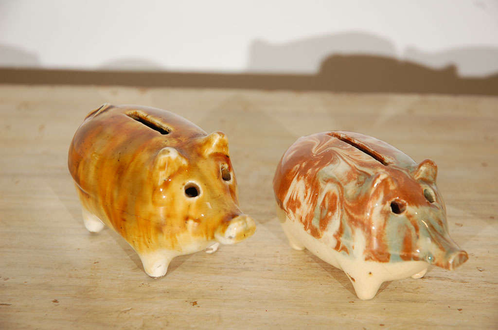 19th Century RARE 19THC COLLECTION  OF PIGGY BANKS
