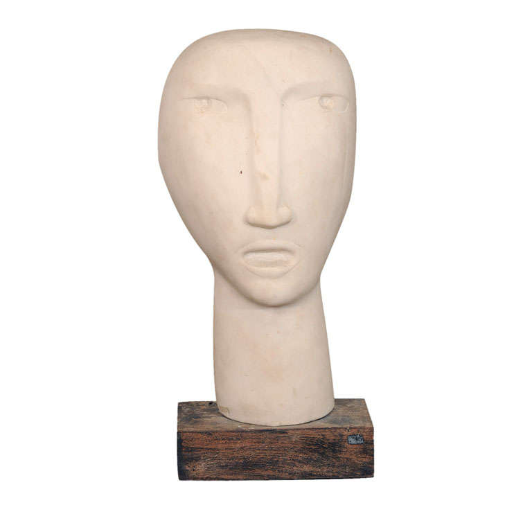Abstract Head in Marble For Sale