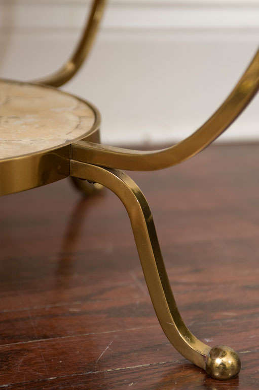 Brass and Capiz Shell Coffee Table 1