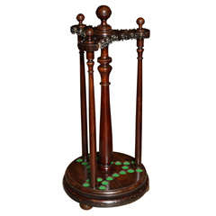 Antique Mahogany Snooker Cue Stand