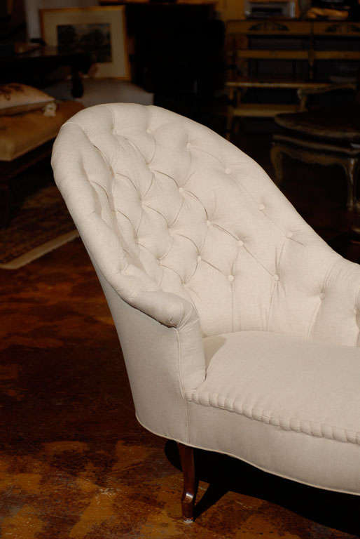 19th Century French Tufted Chaise