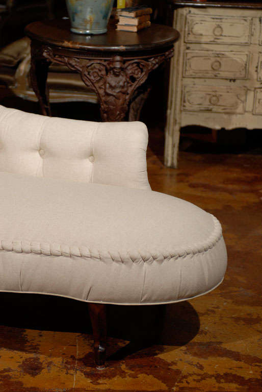 French Tufted Chaise 1