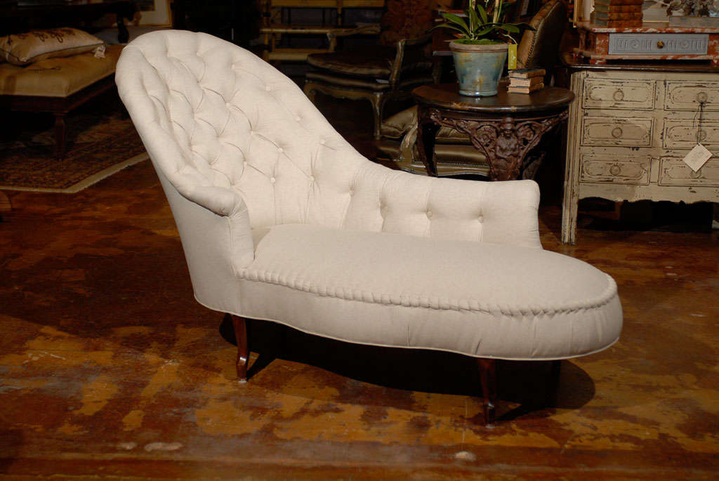 French Tufted Chaise 6