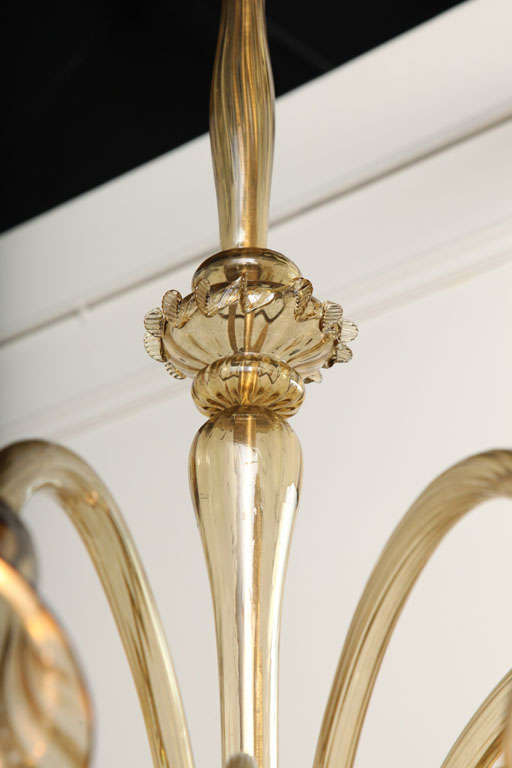 Mid-20th Century Twelve-Arm Salviati Venetian Chandelier For Sale