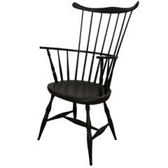 Antique Important Rhode Island Windsor Armchair