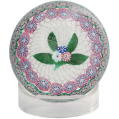 New England  Glass Company Double Garlanded Posy Paperweight
