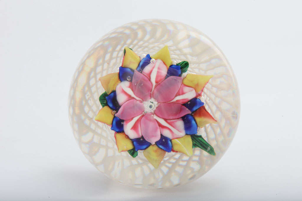 Rare New England Glass Company Dahlia Paperweight