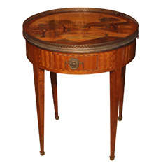 Inlaid neo-classical style Bouillotte Table with reversible top
