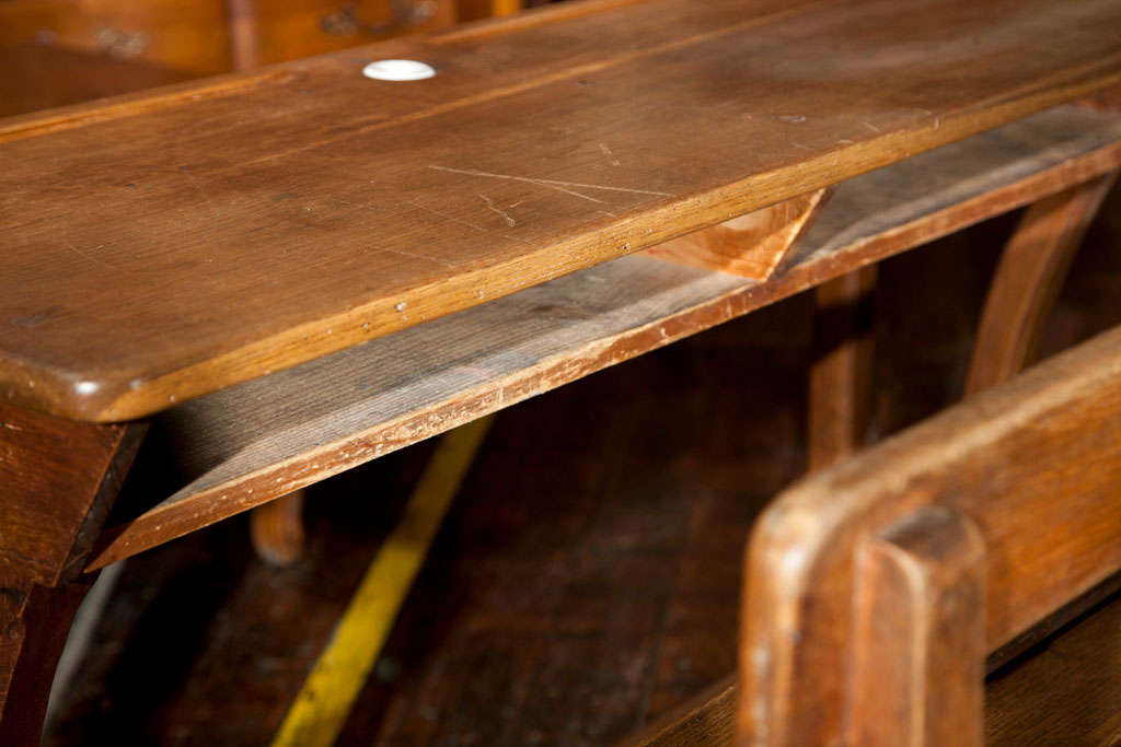 vintage double school desk