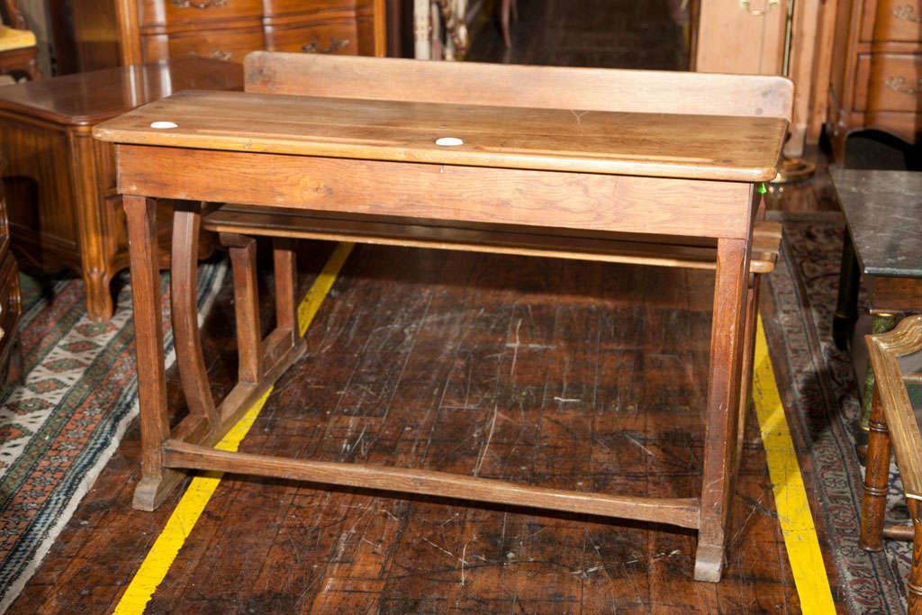 Antique American Child's Double School House Desk For Sale 1