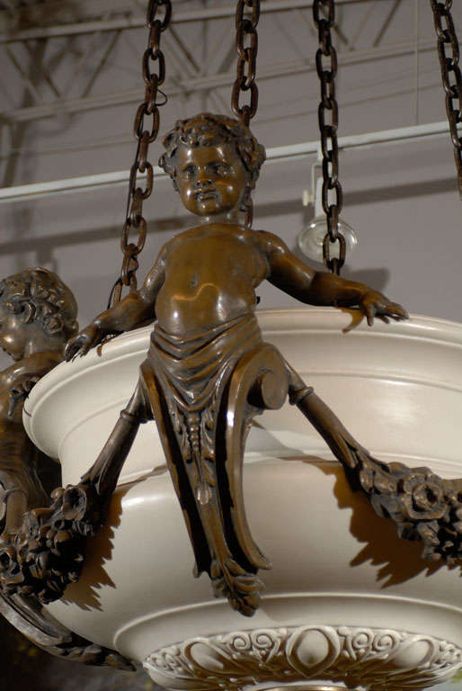 antique cherub chandelier