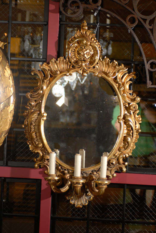 Pair of mirrored sconces For Sale 1