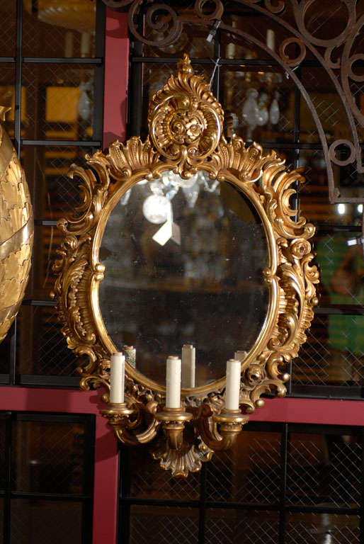 Pair of mirrored sconces For Sale 2
