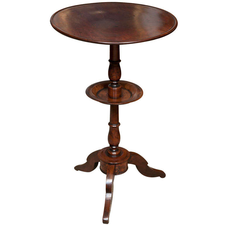 English Walnut Candle Stand