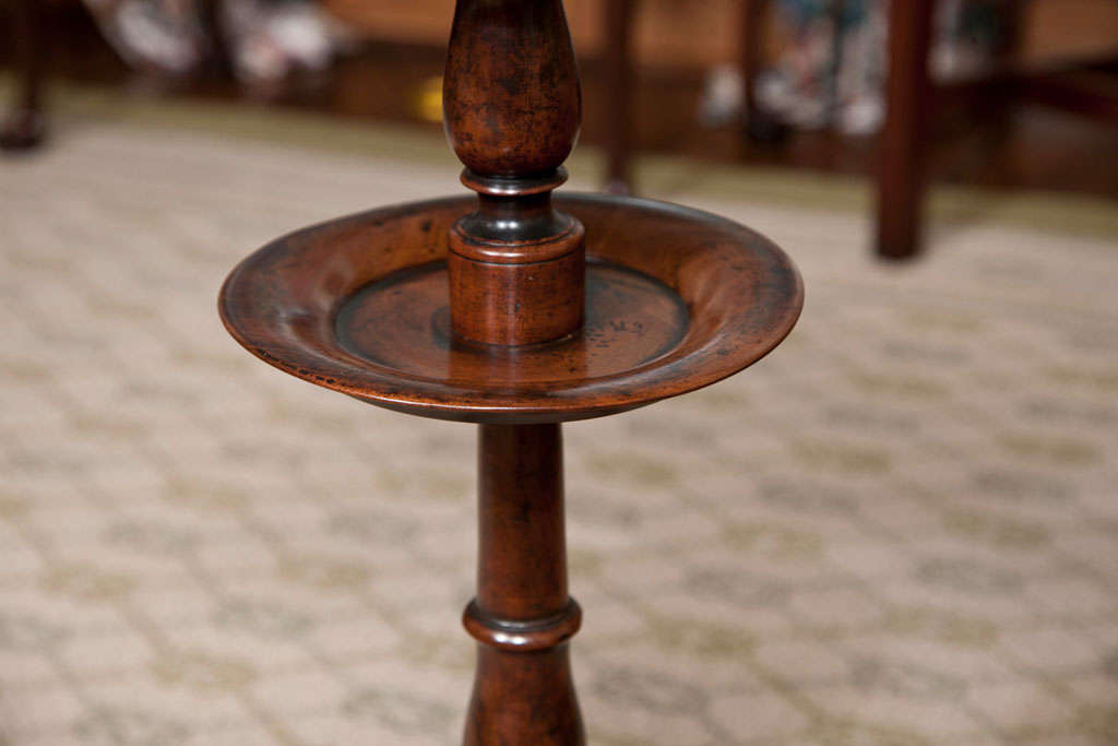 English Walnut Candle Stand For Sale at 1stDibs