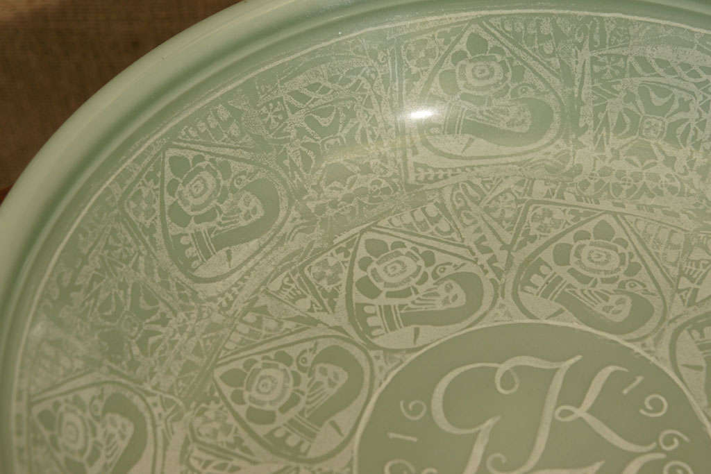 Danish Monumental Dish Designed by Nils Thorsson as Gift for Chairman of Board of Royal Copenhagen