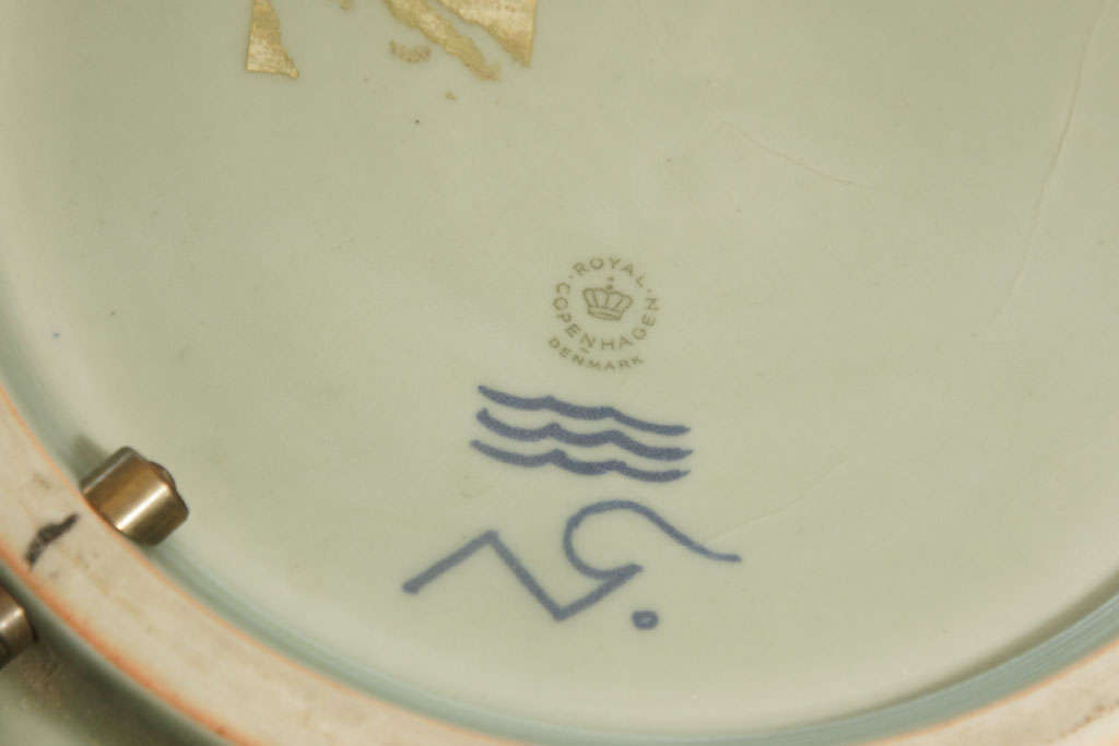 Porcelain Monumental Dish Designed by Nils Thorsson as Gift for Chairman of Board of Royal Copenhagen