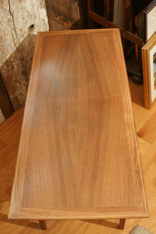 Edward Barnsley Designed Walnut and Sycamore Coffee Table For Sale at