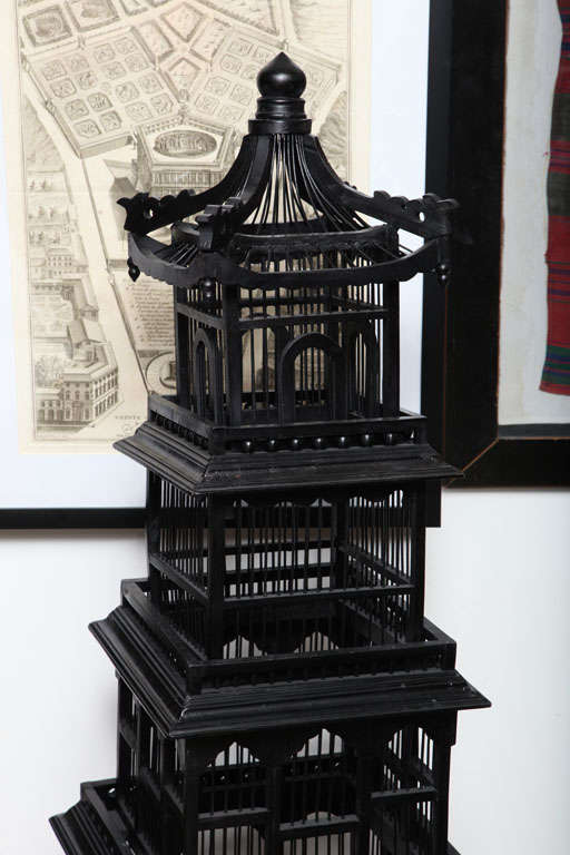 Carved Seven Story Bird Cage