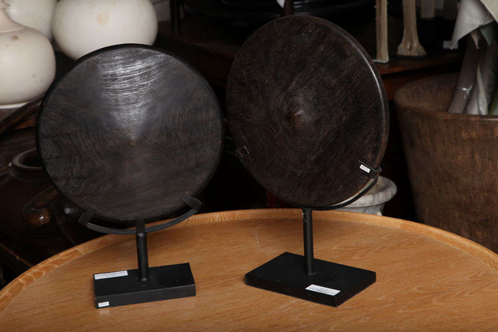 Wood Spinning Tops on Stands 4