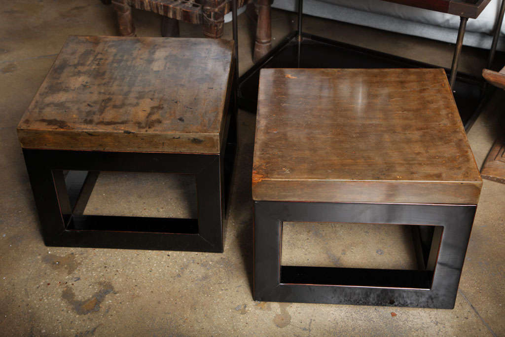 Square Stone Top Coffee Table at 1stdibs