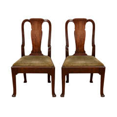 A Pair of George II side chairs, possibly Irish