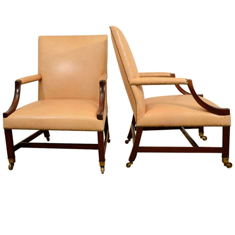A Pair Of George III Gainsborough Chairs