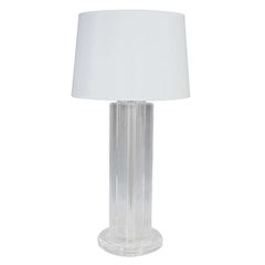 Midcentury Clear Lucite Table Lamp