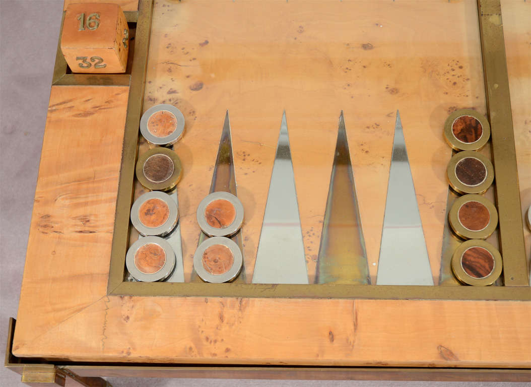 Mid Century Backgammon Table by Tomasso Barbi 2