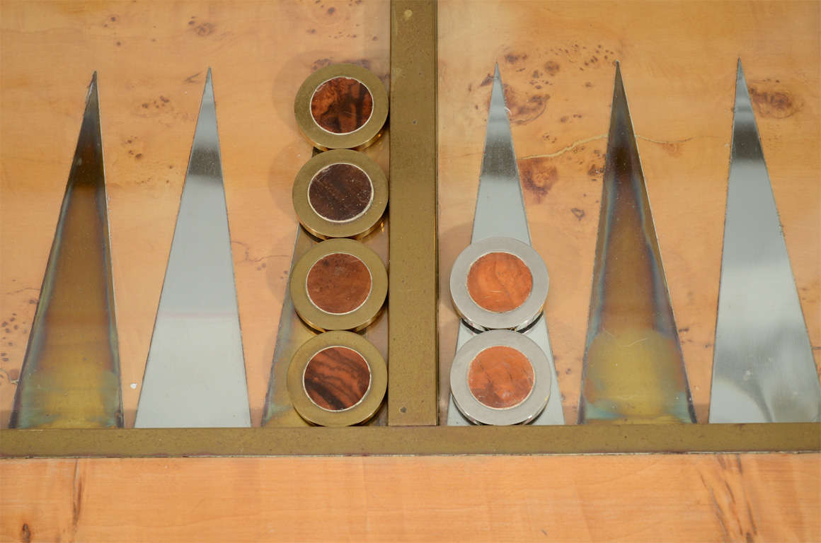 Mid Century Backgammon Table by Tomasso Barbi 3
