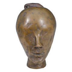 Vintage Bronze Female Bust