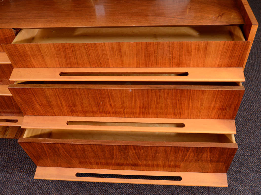 Wood Mid Century Six Drawer Dresser by Edmond Spence