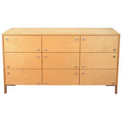 Vintage Nine-Drawer Credenza with Finished Back