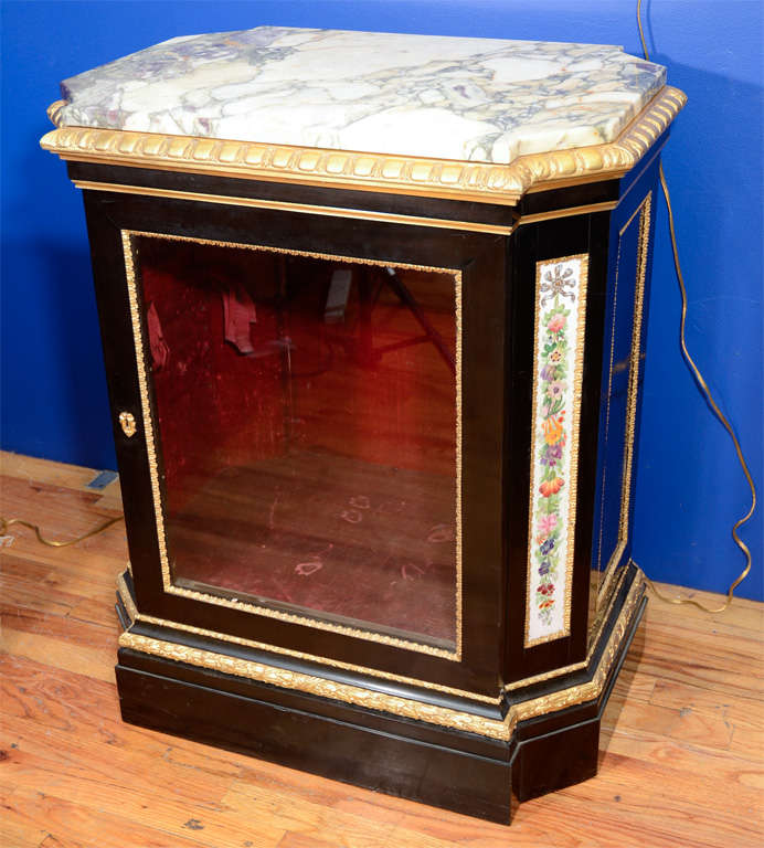 Antique French Marble Top Cabinet