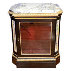 Antique French Marble Top Cabinet