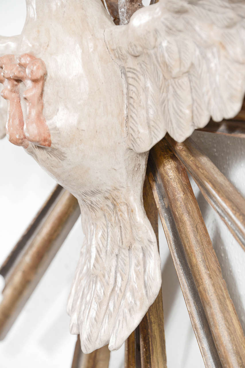 19th Century Holy Spirit, Wood Carved Dove Burst 2