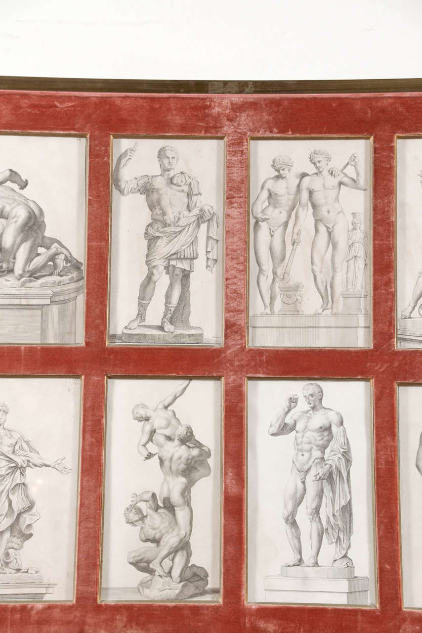 French 19th Century Lithograph Sketches Taken of Statues from Famous Artists 2