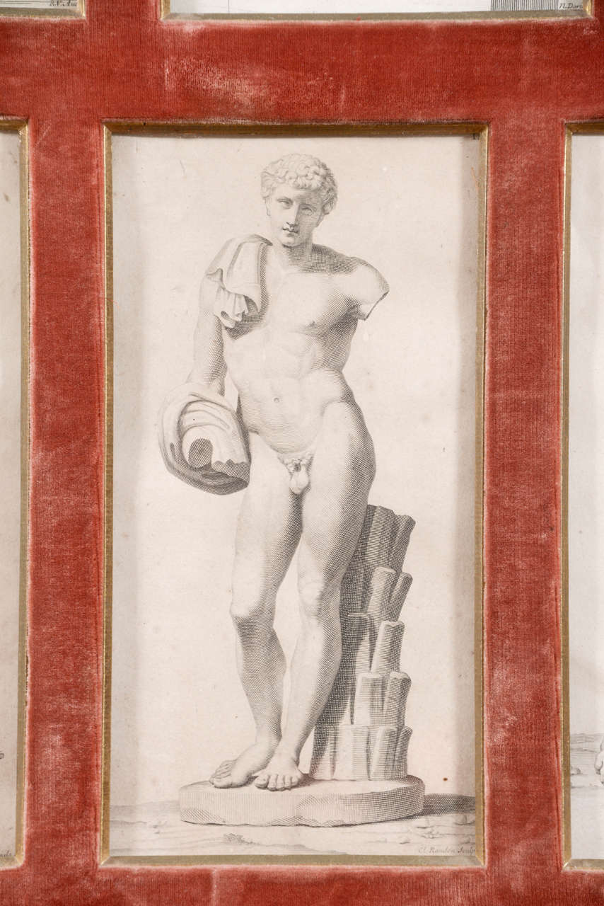 French 19th Century Lithograph Sketches Taken of Statues from Famous Artists 4