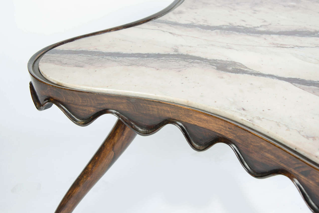 Occasional Table in Mahogany and Marble 3