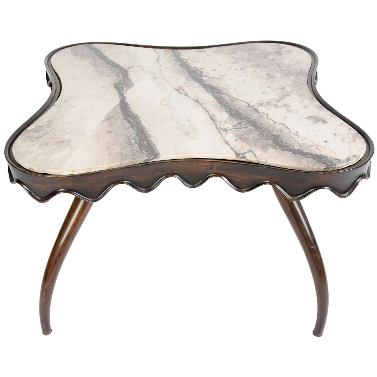 Occasional Table in Mahogany and Marble
