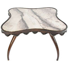 Occasional Table in Mahogany and Marble