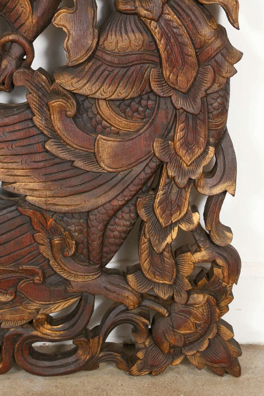 Pair of Architectural Kinnari Panels from Thailand 3