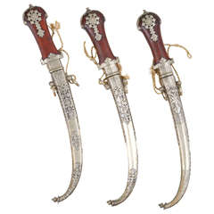 Set of Three Fine Moroccan Tribal Daggers