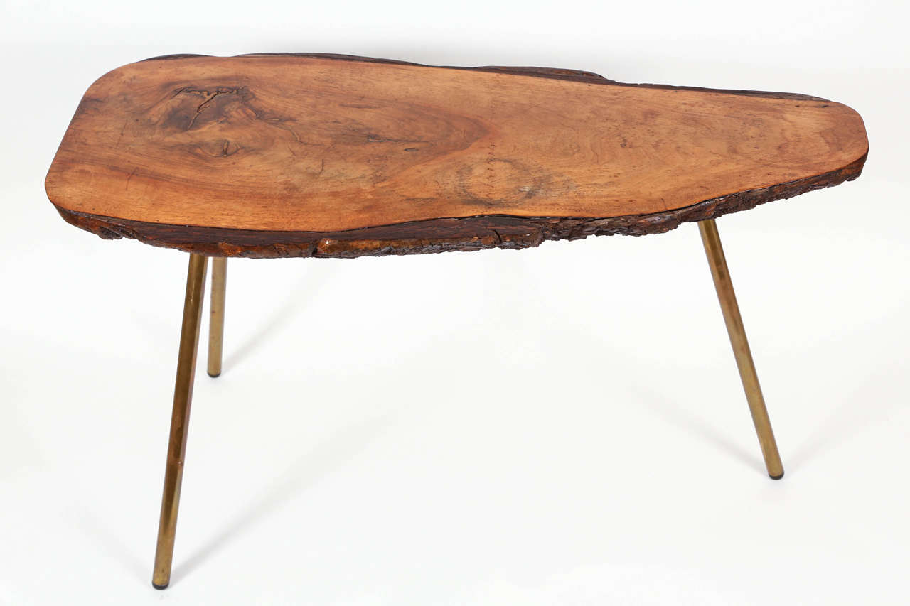 One of Two Early, Custom-Made Tables by Carl Auböck In Excellent Condition For Sale In Los Angeles, CA