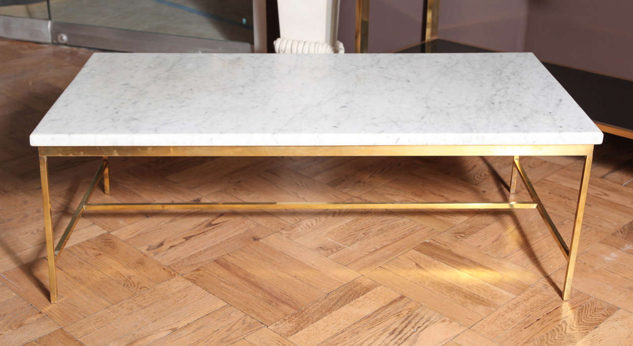 Paul McCobb Brass & Marble Table For Directional c.1955.