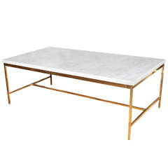 Paul McCobb Brass and Marble Table for Directional, circa 1955