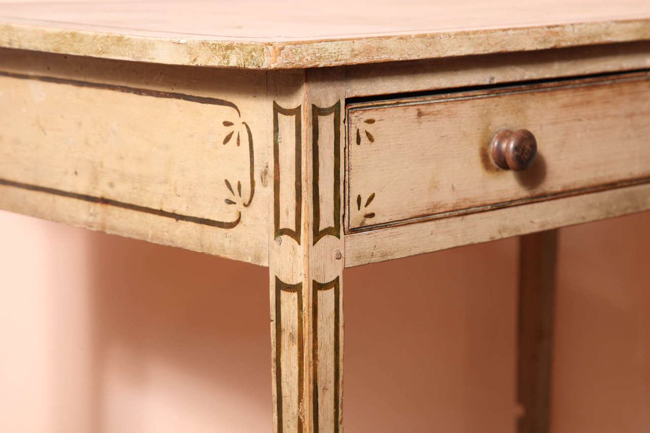 An English Regency Painted Writing Desk, Early 20th Century 6