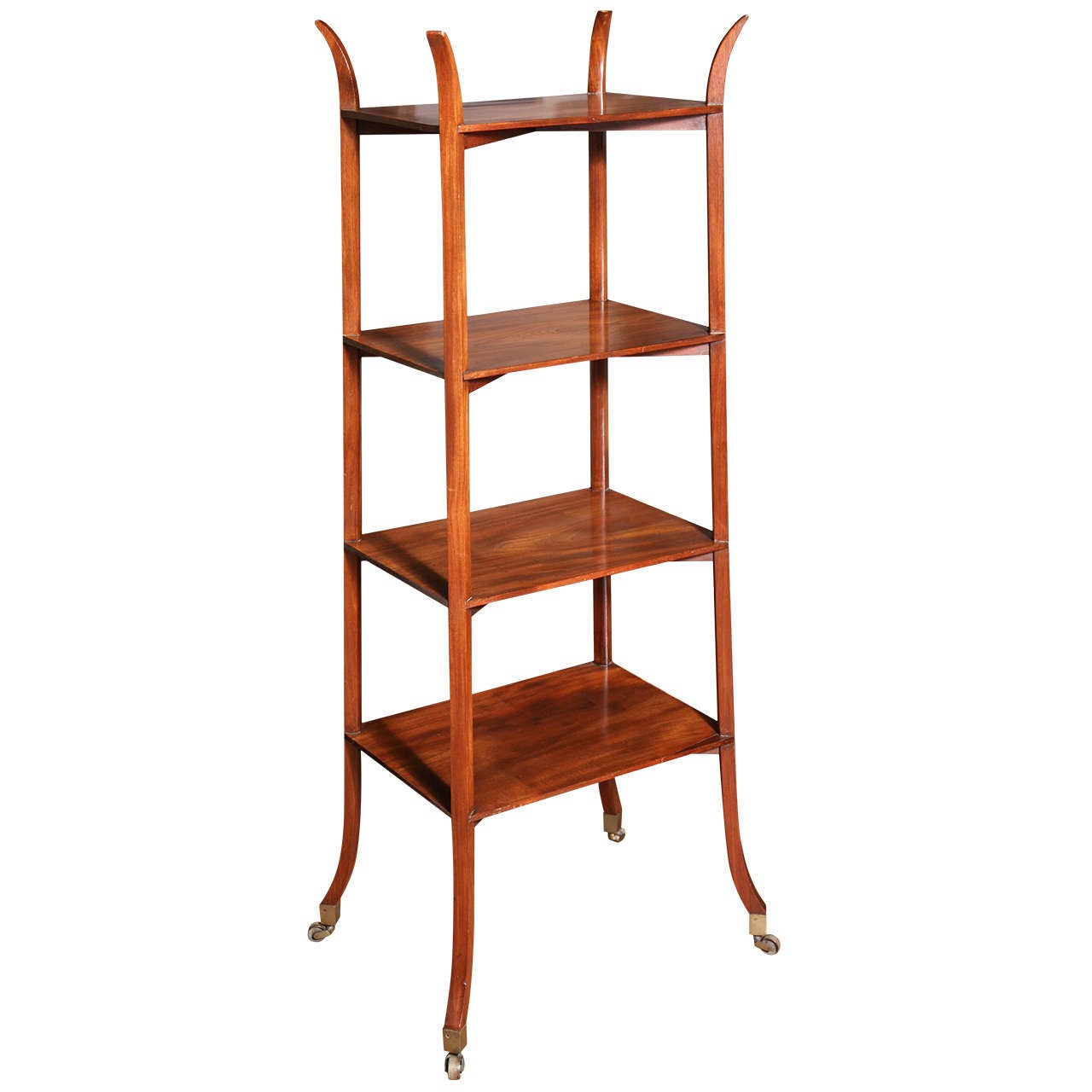 An English Mahogany Regency Style Etagere, Late 19th Century For Sale