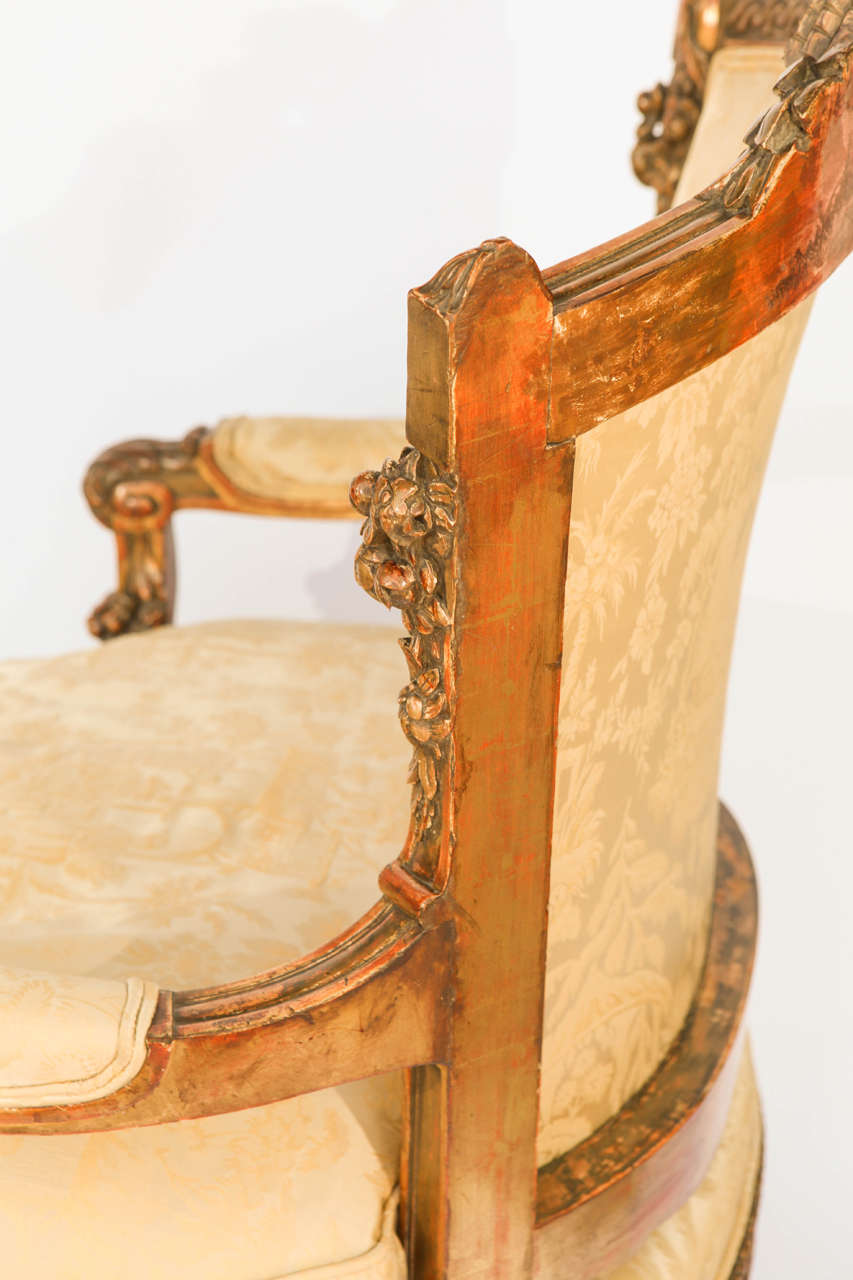 Pair of 19th Century French Walnut Armchairs 5