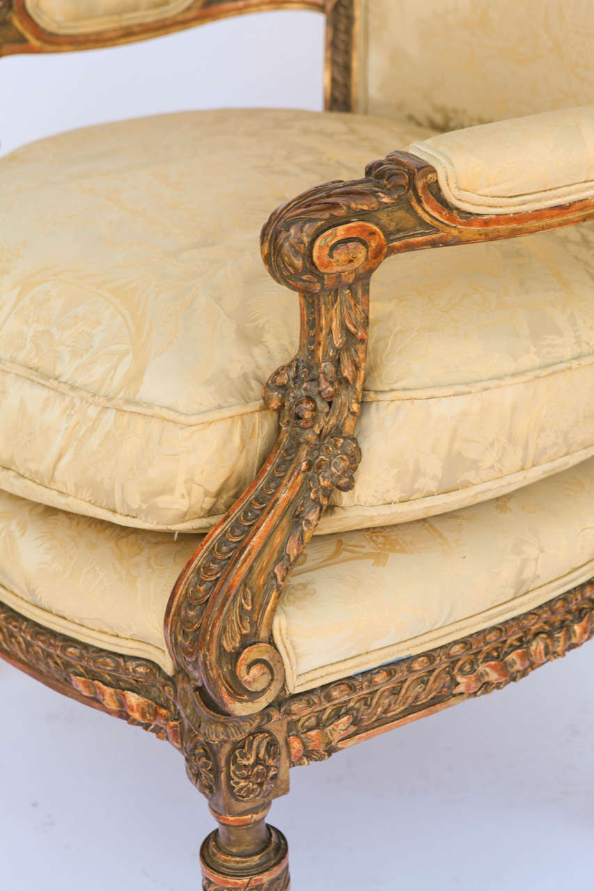 Pair of 19th Century French Walnut Armchairs at 1stDibs
